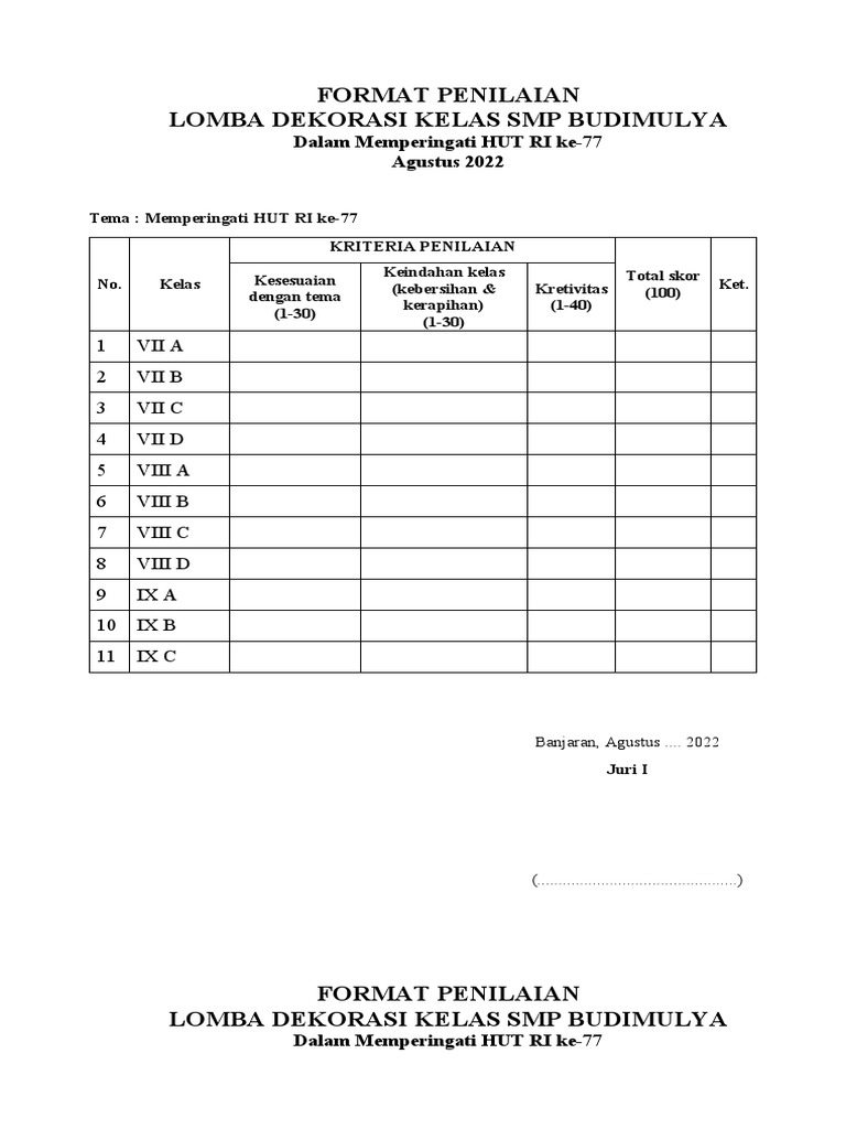 format-penilaian-lomba-dekorasi-kelas-pdf
