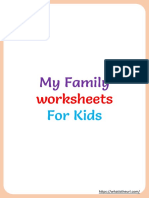 My Family Worksheets For Kids