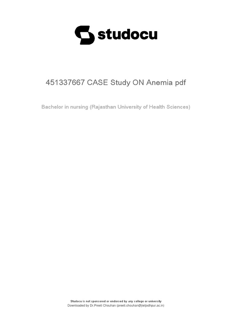 case study on anemia pdf