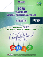 PCRA Saksham National Quiz 2021-22 School Winners