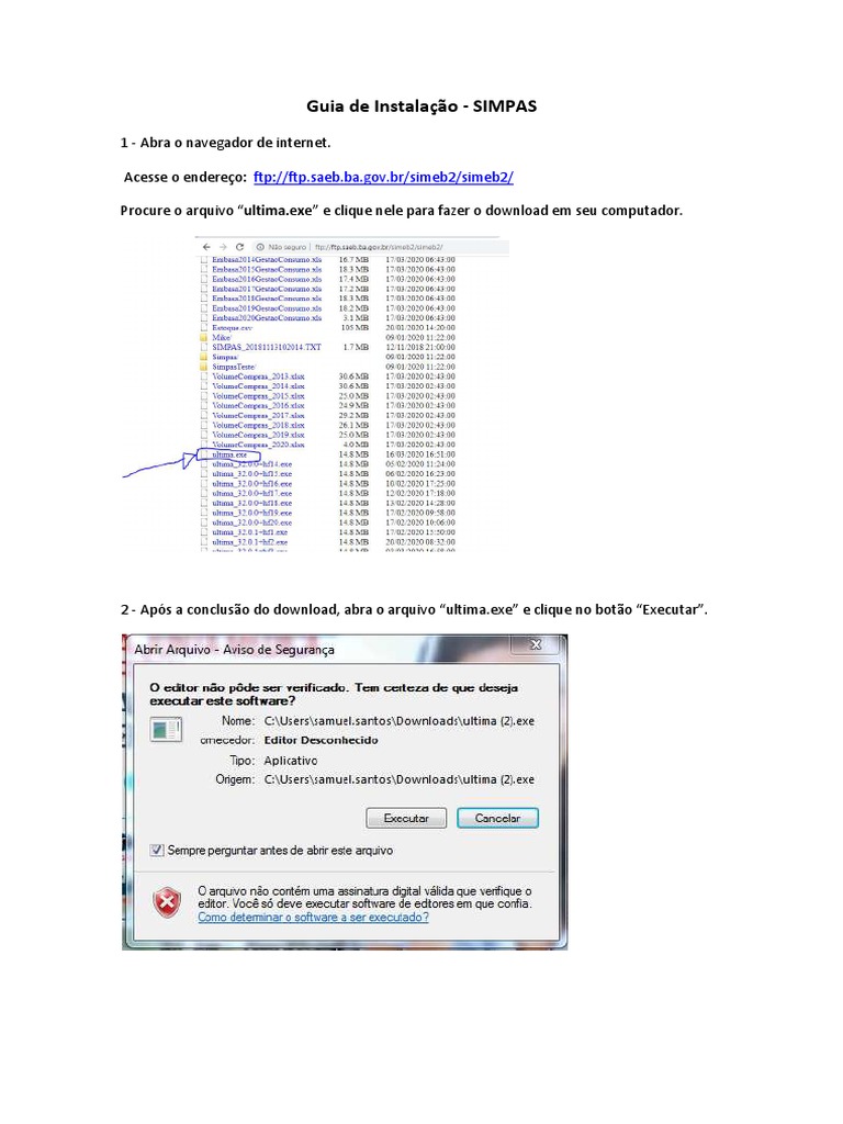 1.4. Guia de Instalação SIMPAS v1.0 | PDF