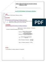 Standard Sodium Carbonate Solution Prep