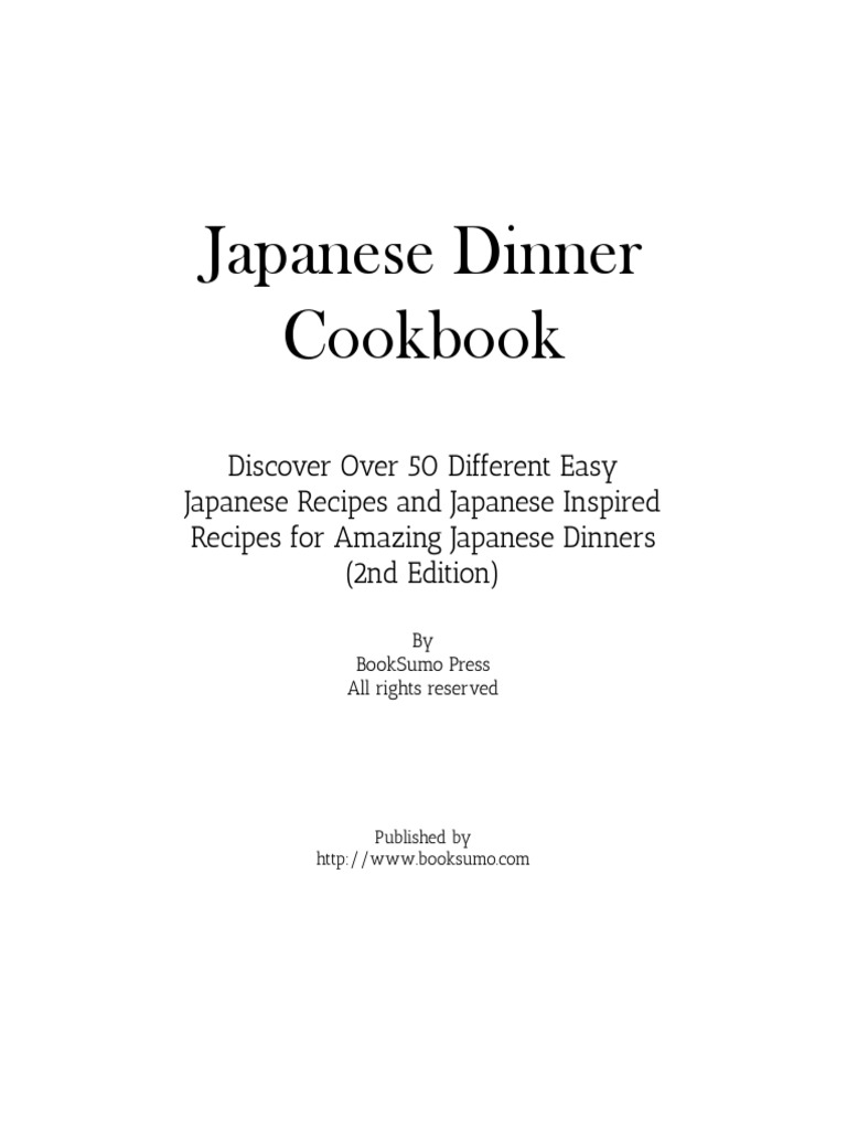 Dinner Cookbook Pdf