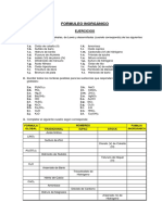 Formulación inorgánica: fórmulas, nombres y familias