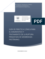 GPC PARA EL DIAGNÓSTICO Y TRATAMIENTO DE RUPTURA PREMATURA DE MEMBRANAS PRETERMINO 29 Nov 2022 FINAL