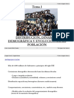 Tema 1 - Poblacion - Distribucion - Dinamica - Evolucion
