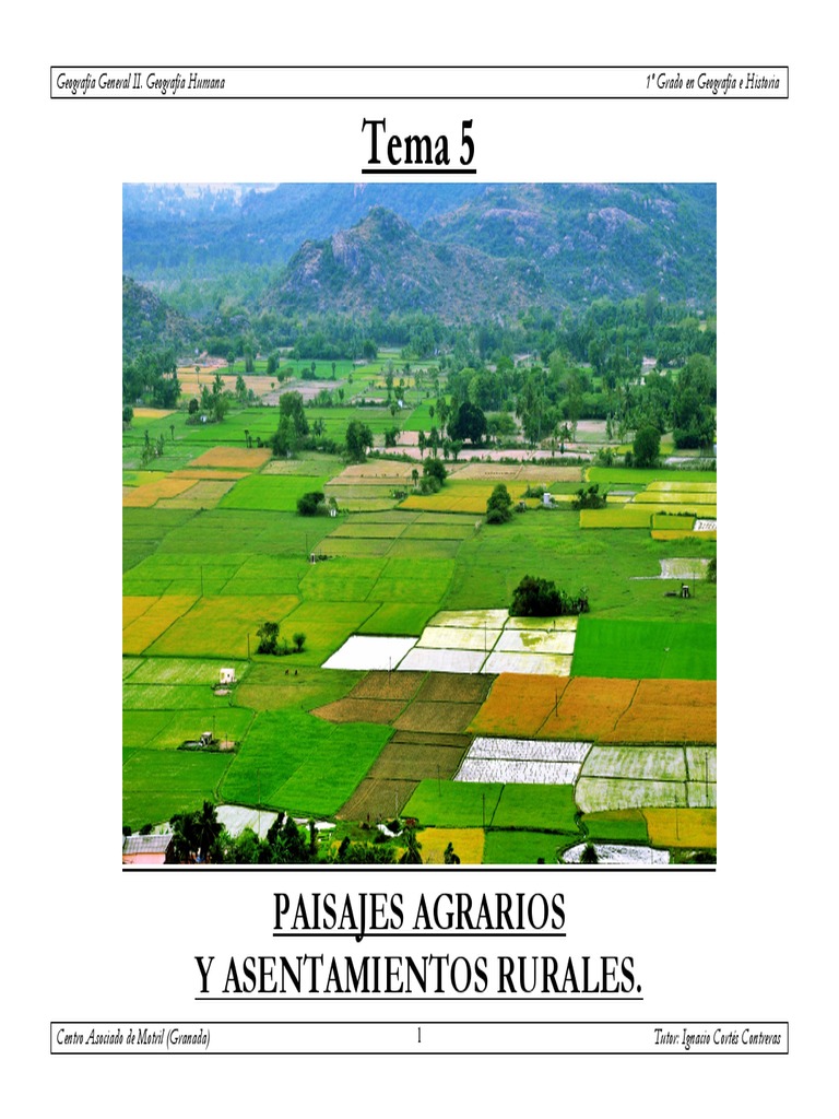 Tema 5_Paisajes_agrarios_y_asentamientos_rurales | PDF | Agricultura ...