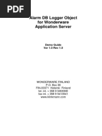 Wonderware Silo - Tips - Alarm-Db-Logger-Object-For-Wonderware-Application-Server-Demo-Guide-Ver-10-Rev-10