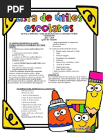 Lista de Utiles Escolares 2do Grado | PDF | Hogar, jardinería y bricolaje