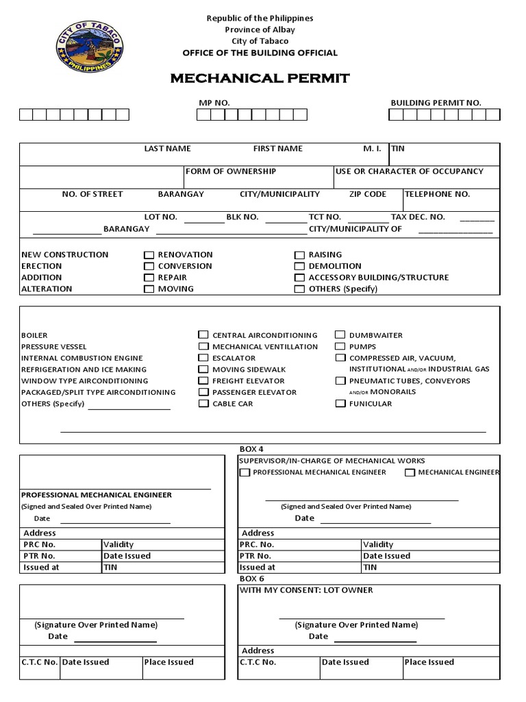 Mechanical Permit Download Free PDF Elevator Gas Technologies