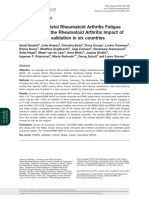 The Revised Bristol Rheumatoid Arthritis Fatigue Measures and The Rheumatoid Arthritis Impact of Disease Scale - Validation in Six Countries