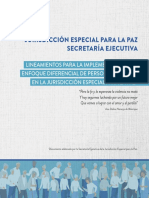 Lineamientos para La Implementación Del Enfoque Diferencial de Personas Mayores en La Jurisdicción Especial para La Paz