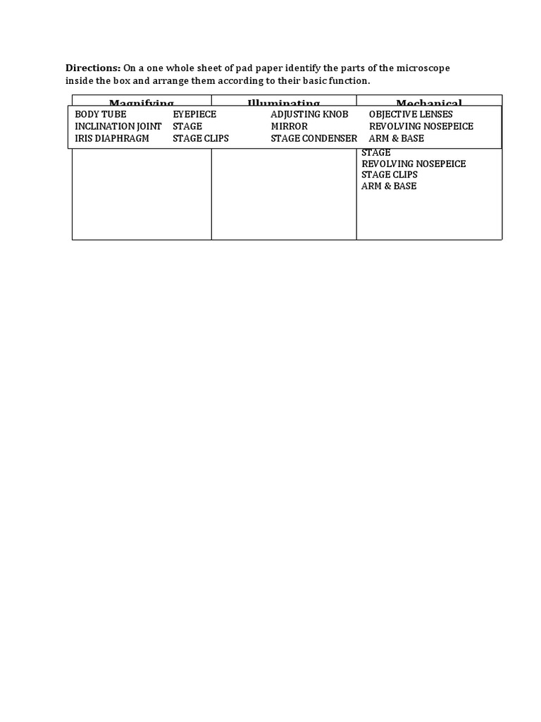 Microscope Quiz | PDF
