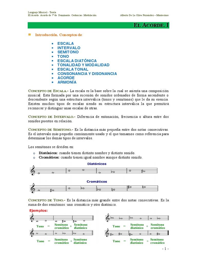 Teoría Musical: Acordes y Escalas | PDF | Acorde (Música) | Escala (música)