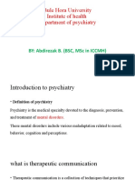 Psychiatric History and Mental Status Exam