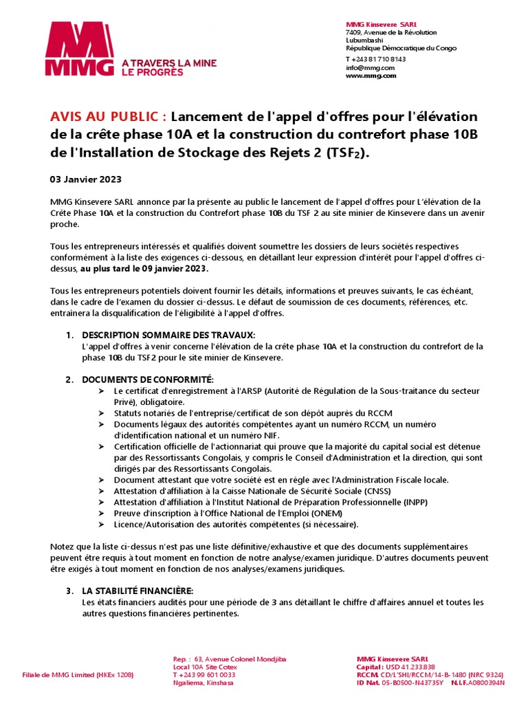 Avis Au Public | PDF