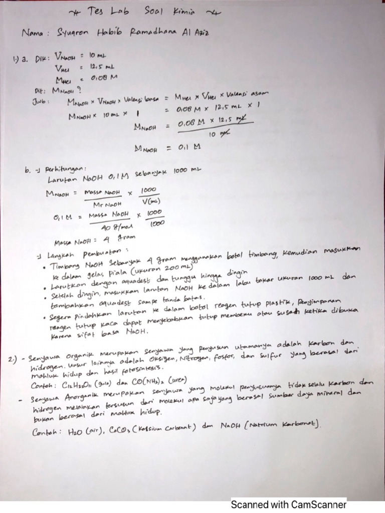 Tes Lab Soal Kimia Syuqron Habib Pdf