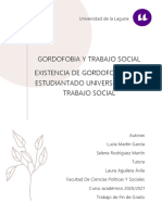 Gordofobia y Trabajo Social - Existencia de Gordofobia en El Estudiantado Universitario de Trabajo Social.