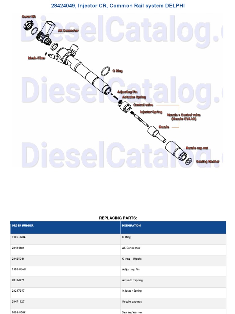 Genuine Delphi CR Diesel Fuel Injector For Volkswagen Polo