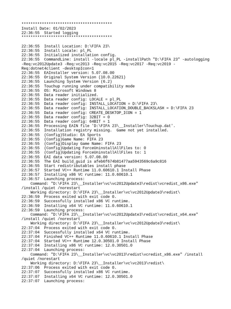 Install Log PDF Windows Registry Microsoft Visual Studio