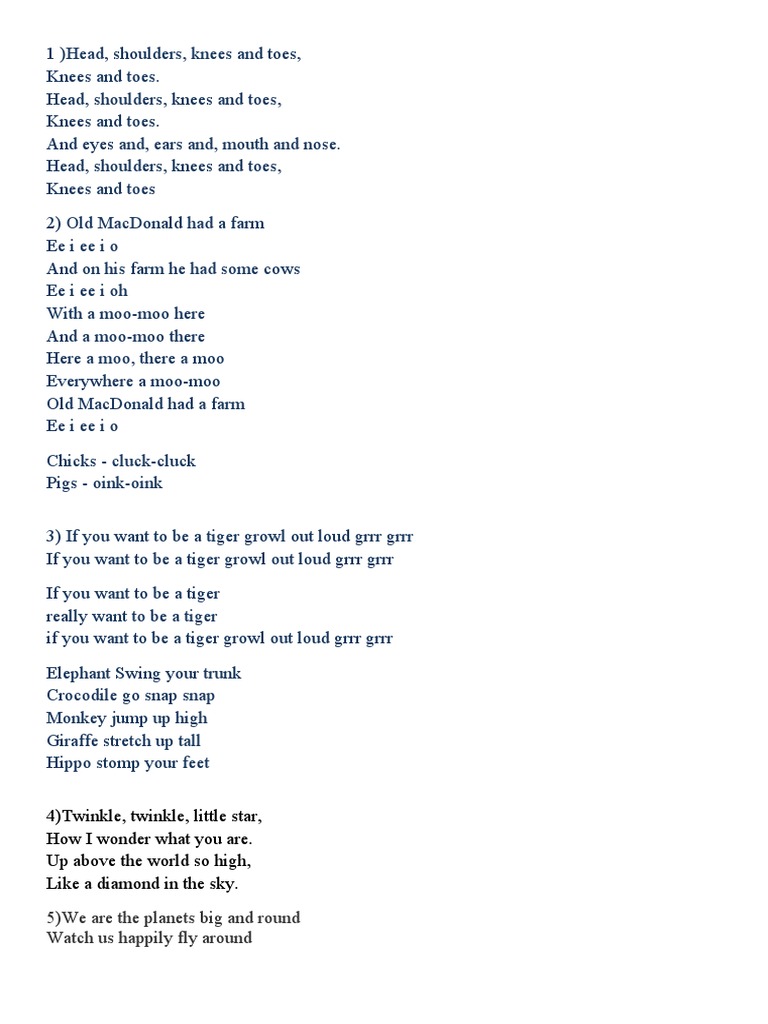 Rhymes | PDF | Wellness
