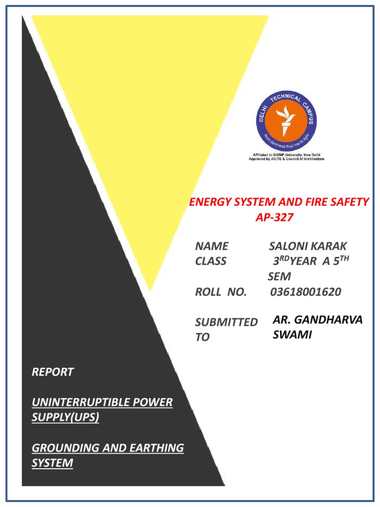 UPS Grounding and Earthing Systems | PDF | Power Supply | Electrical Wiring