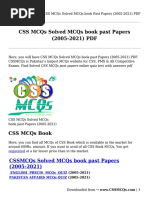 CSS MCQs Solved MCQs Book Past Papers (2005-2021) PDF