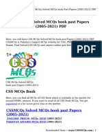 CSS MCQs Solved MCQs Book Past Papers (2005-2021) PDF