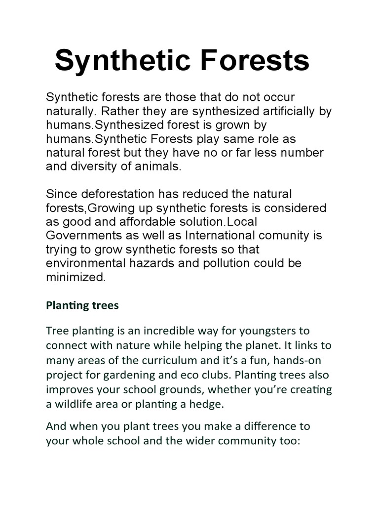 Synthetic Forests PDF