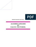 COURS D'ALGEBRE LINEAIRE ET CALCUL VECTORIEL BACHELIER 1 UM-1