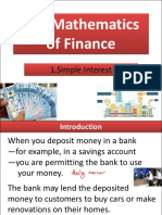 The Mathematics of Finance: Simple Interest Explained