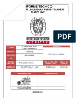 Informe técnico de radiografía de soldadura de risers y runners