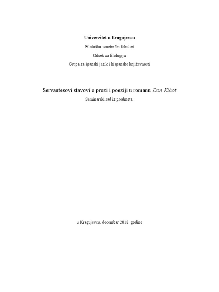 Seminarski | PDF