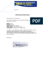 Certificado de Operatividad 1