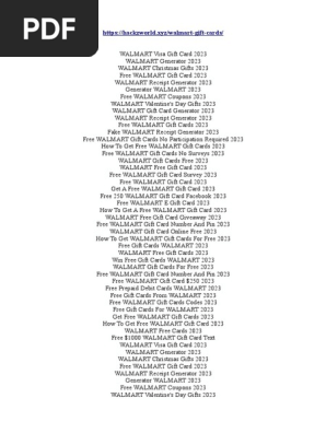 20+ Free Walmart Gift Card Codes