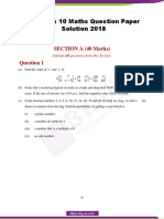 ICSE Class 10 Maths Question Paper Solution 2018