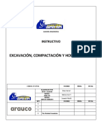 Excavación, compactación y hormigonado