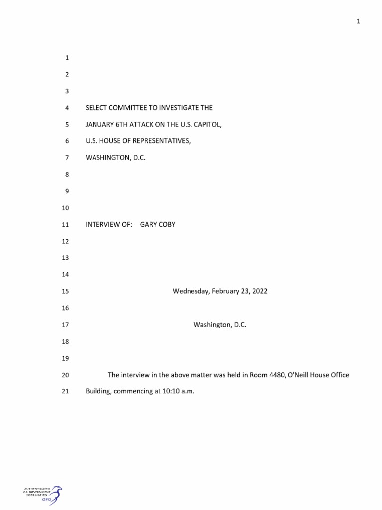 Gary Coby Transcript | PDF | Text Messaging | Republican National Committee