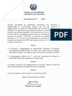 Diploma Ministerial, de 18 de Novembro 2014, Que Aprova Desagregacao Do CER