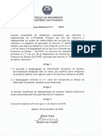 Diploma Ministerial, De 18 de Novembro 2014, Que Aprova Desagregacao Do CER