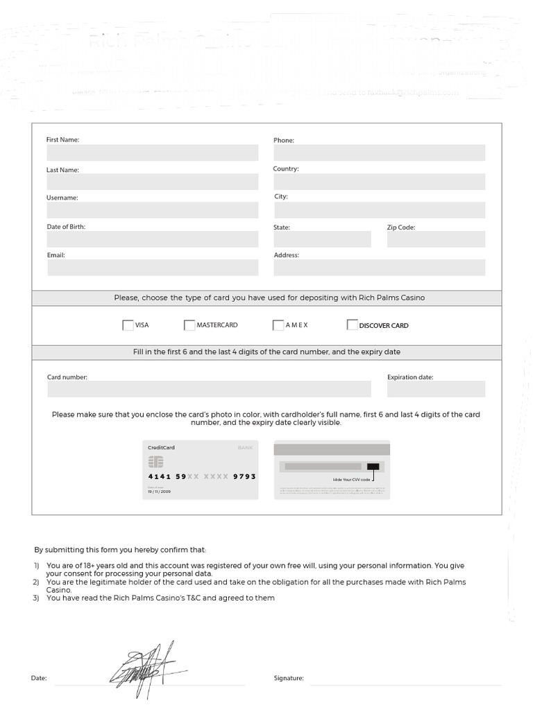 Card authentication pdf credit card payments