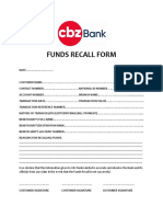 Funds Recall Form