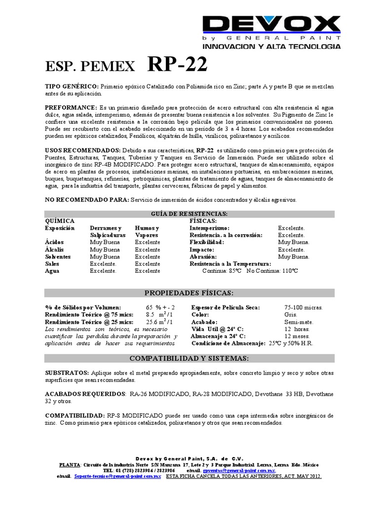 RP 22 | PDF | Agua | Acero