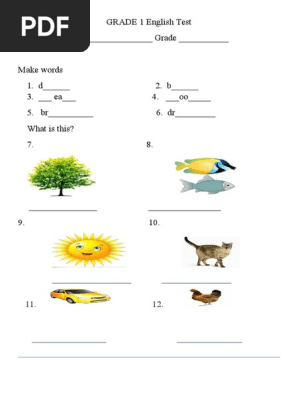 GRADE 1 TESTS 2