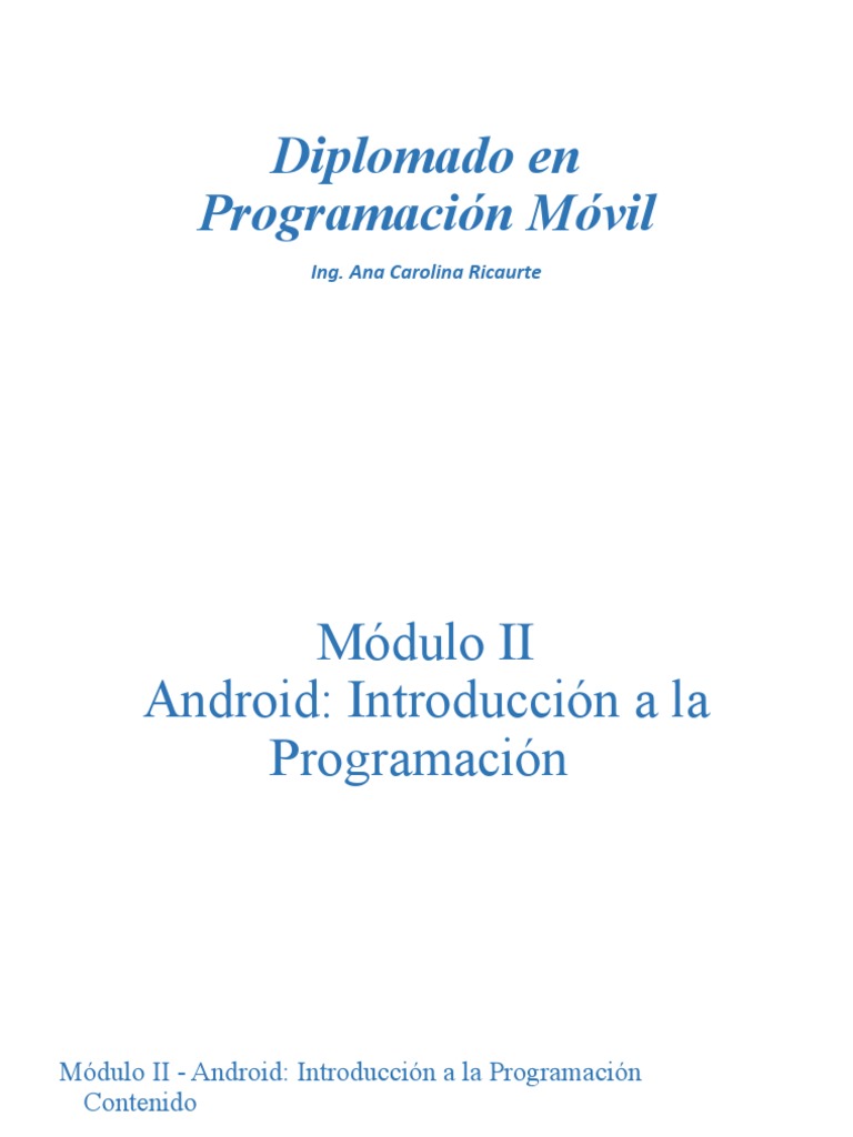 PM - Android Programacion | PDF | Software de la aplicacion | Android ...