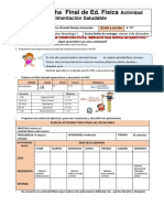 Rutina de ejercicios y alimentación saludable