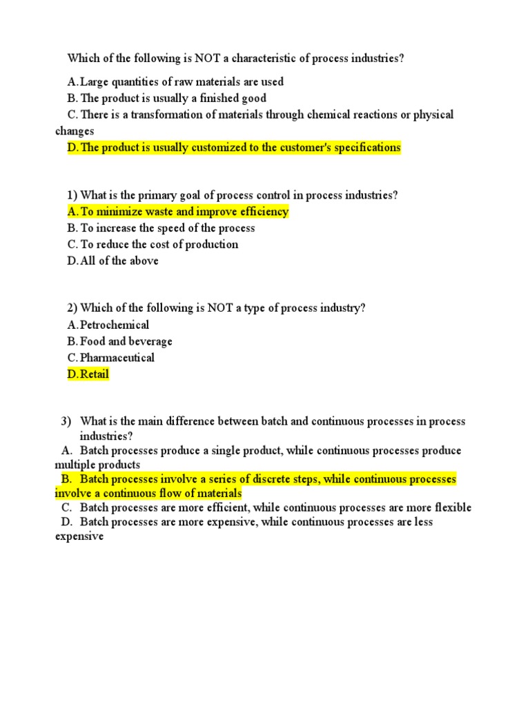 Automation MCQ PDF Control Theory Programmable Logic Controller