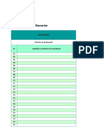 Ficha de Respuestas Evaluacion Diagnostica Escritura 2022