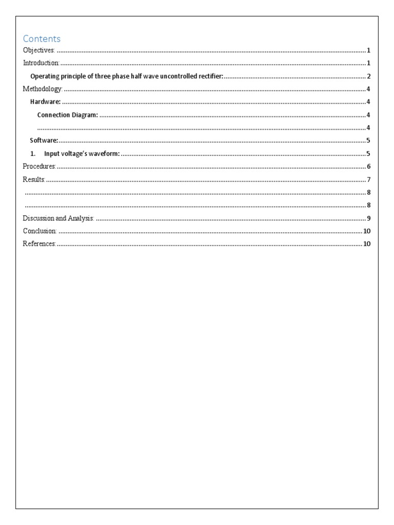 Three-Phase Half-Wave Rectifier Analysis | PDF | Rectifier | Computer ...