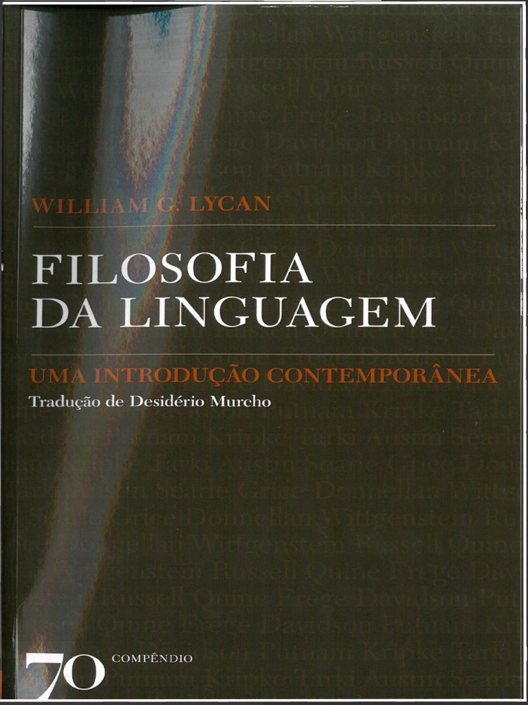 PDF) Filosofia da Linguagem e da Lógica (Philosophy of Language and  Philosophy of Logic, in Portuguese)